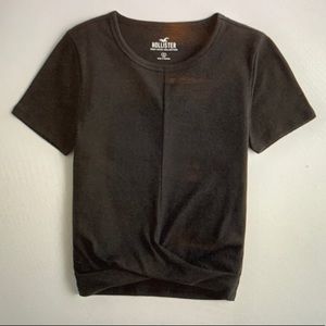 Hollister black crop top